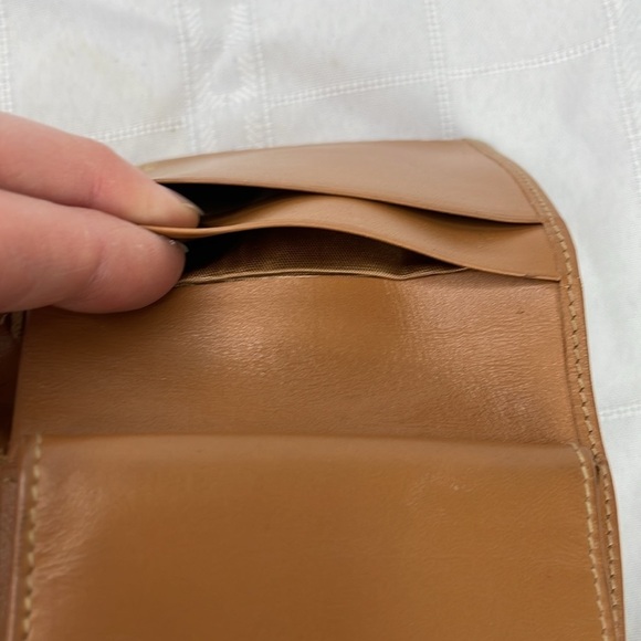 Celine Macadam Compact Wallet Beige Blason Leather Bifold Triomphe Snap - Picture 15 of 17